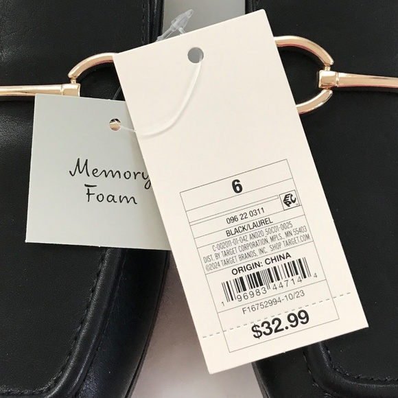 A NEW DAY Laurel Loafers Slip On Flats Black NWT Women’s Size 6 - Picture 15 of 16